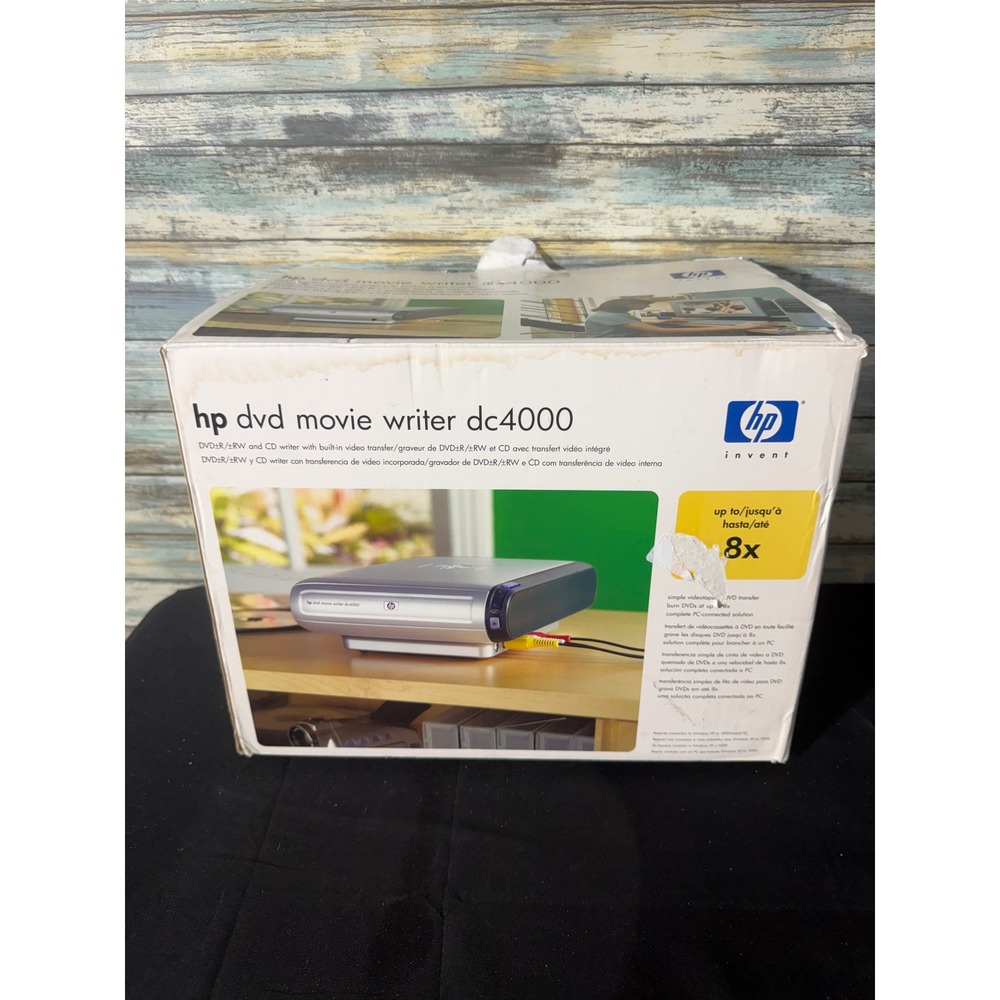 HP DVD Movie Writer dc4000 Silver External USB Video Transfer Drive Excellent